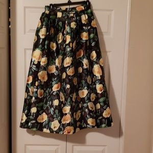 Floral High Waisted Circle Skirt